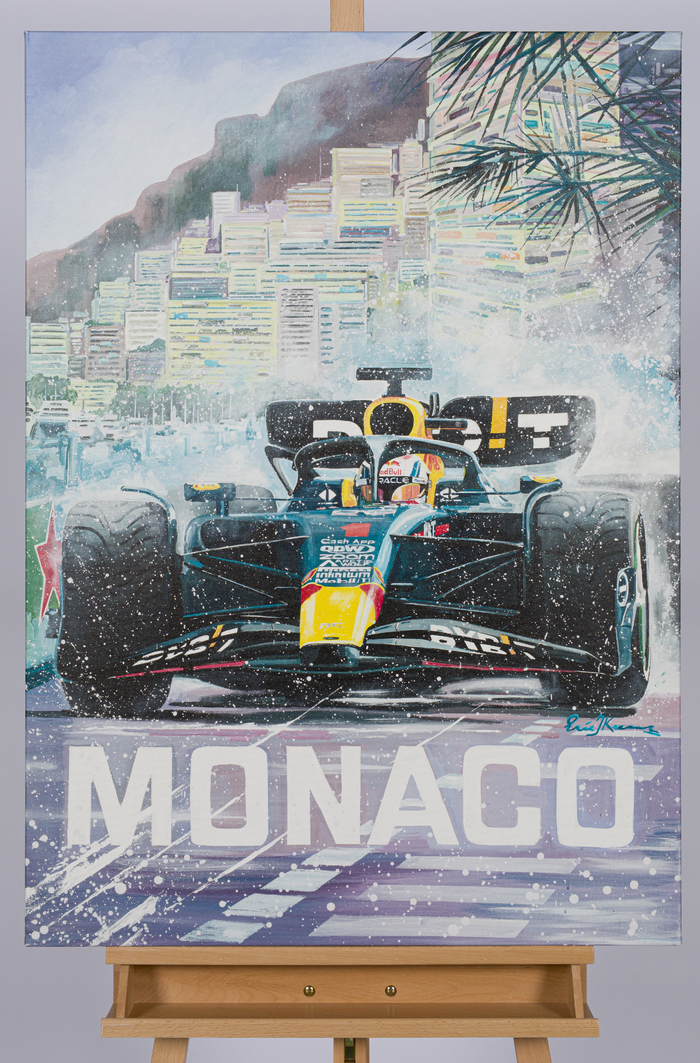 Canvas 75 x 105cm Max Verstappen Monaco 2023 by Eric Jan Kremer  image
