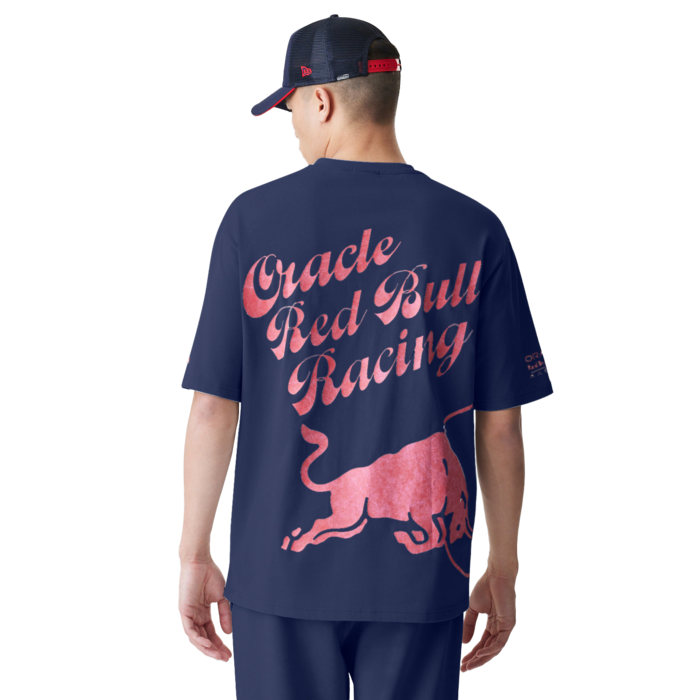 Back Graphic Oversized T-shirt - Navy image