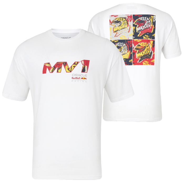 Max Pop Art - T-Shirt White - Red Bull Racing image