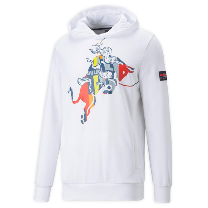 Red Bull Racing Dynamic Bull Logo Hoodie - White image