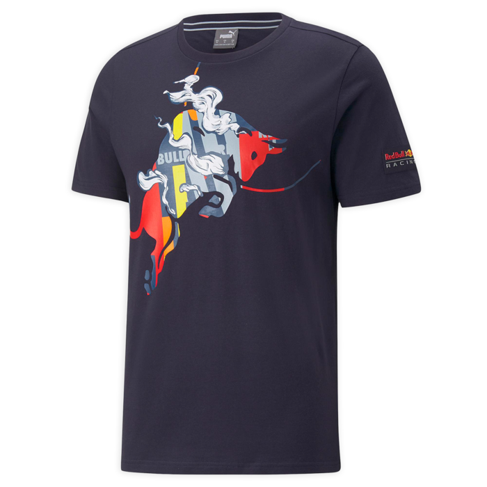 Red Bull Racing Dynamic Bull Logo T-shirt - Navy image