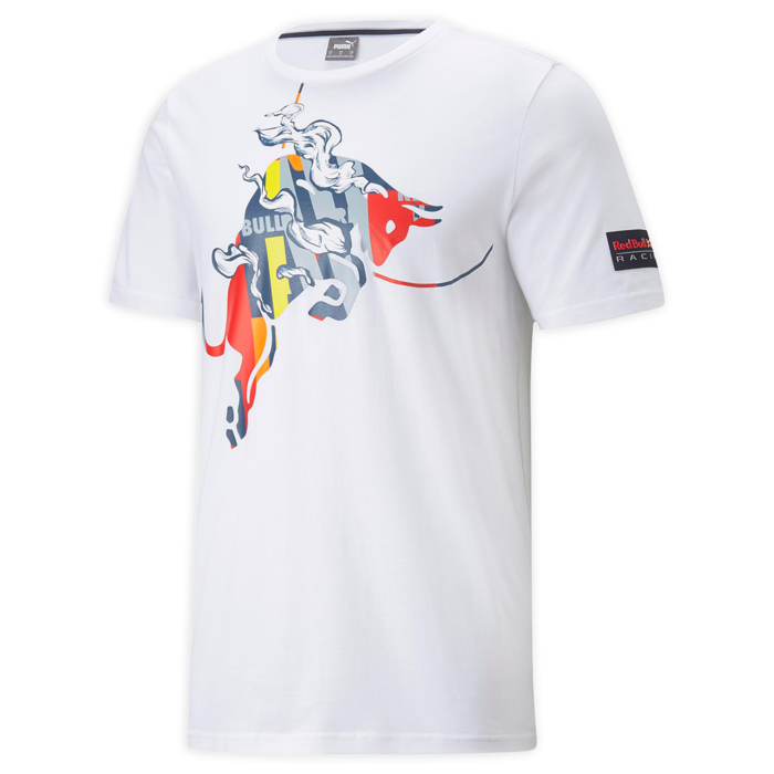 Red Bull Racing Dynamic Bull Logo T-shirt - White image