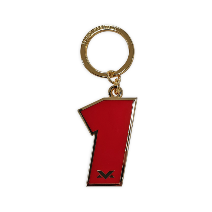 #1 Keychain Red image